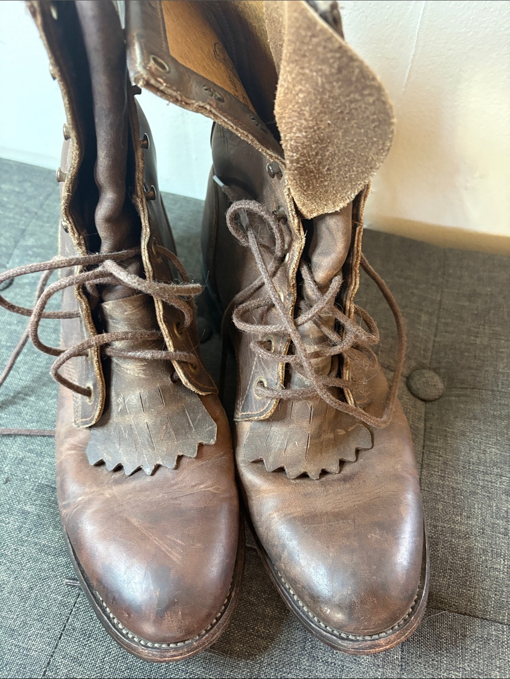Vintage Justin Lace-Up Ankle Booties - Picture 10 of 10